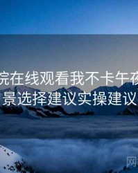 神马影院在线观看我不卡午夜适用场景选择建议实操建议