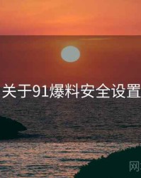关于91爆料安全设置