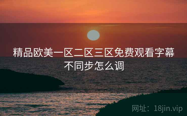 精品欧美一区二区三区免费观看字幕不同步怎么调