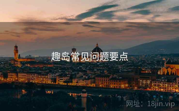 趣岛常见问题要点