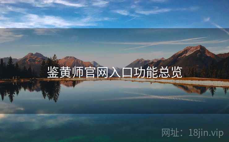 鉴黄师官网入口功能总览